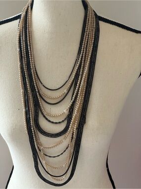 Erickson Beamon absolutely beautiful Black and Cream Multi-Strand necklace